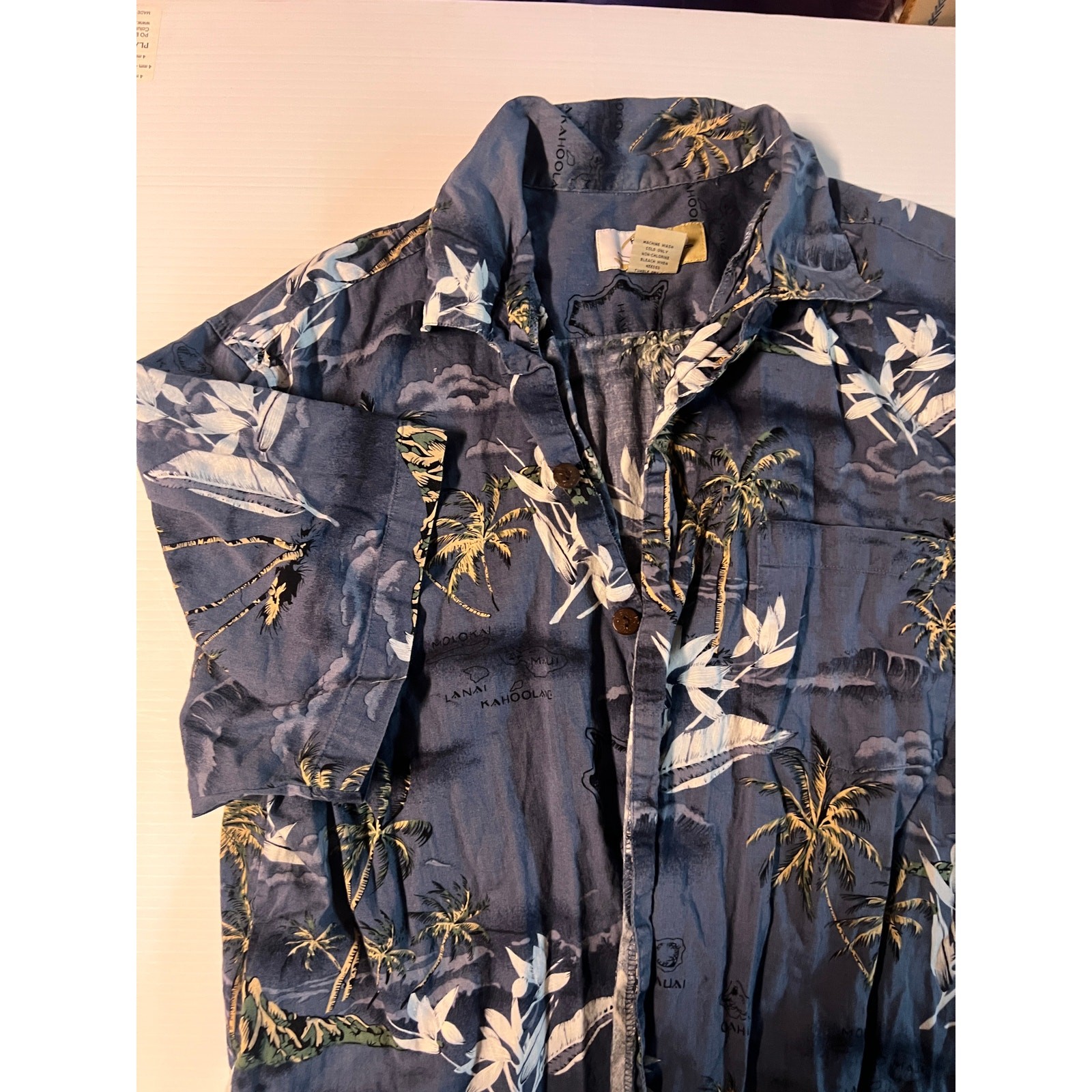 High Surf Hawaiian Shirt Men’s XL Blue Tropical Print 100% Cotton Beach Aloha gallery
