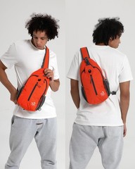 WATERFLY Crossbody Sling Backpack Sling Bag Travel Hiking Chest Bag Daypack