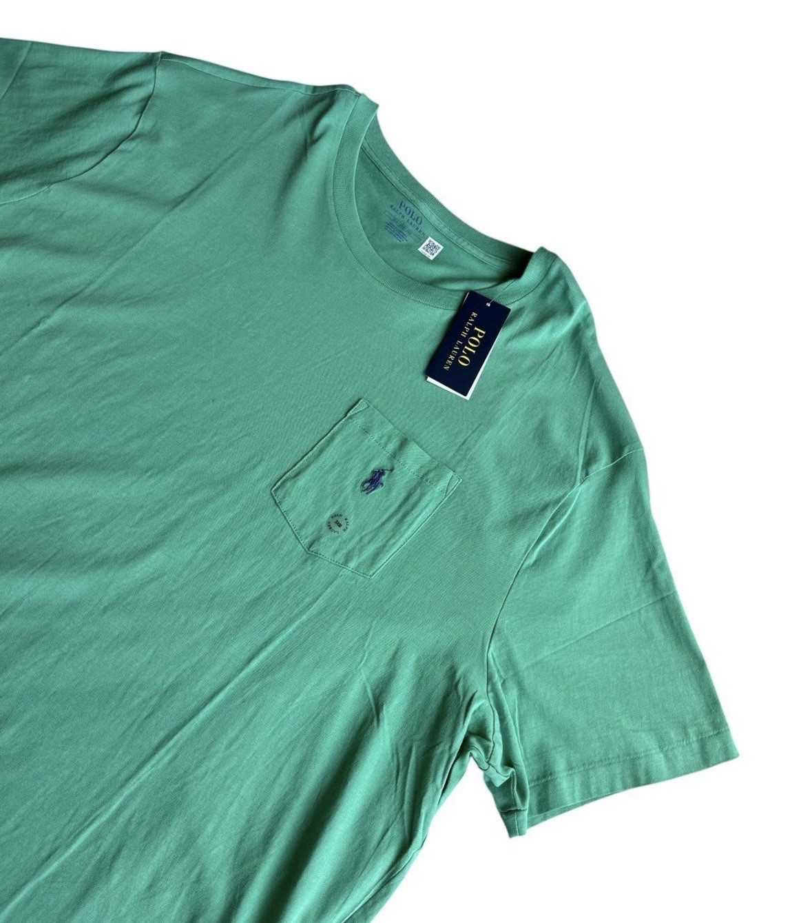 Polo Ralph Lauren Big & Tall Green Crew-Neck Pocket Shirt Men’s Size 5XB gallery