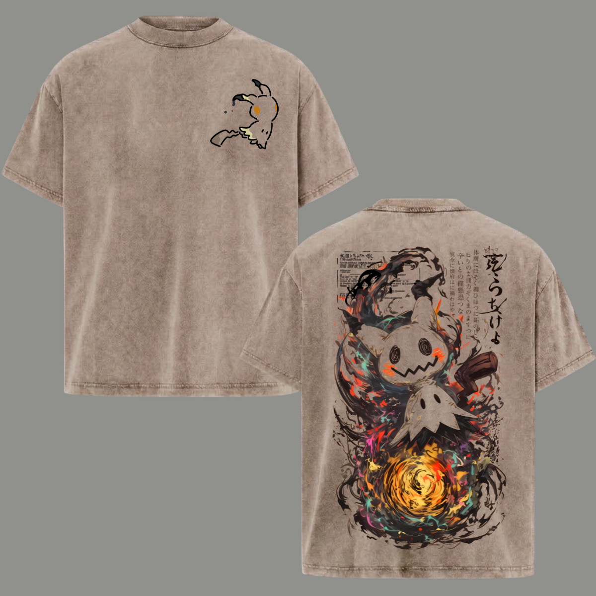 Mimikyu T-Shirt Anime Unisex Oversized Men Top Clothing Gift 2026 Cotton gallery