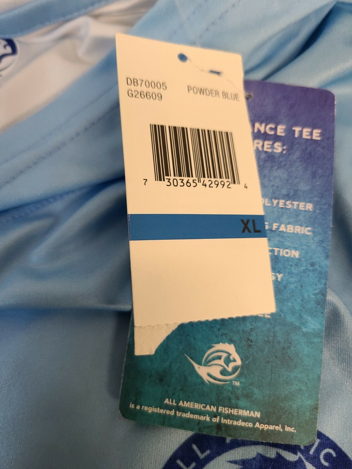 All American fisherman blue XL crew tshirt longsleeve NWT Men's gallery