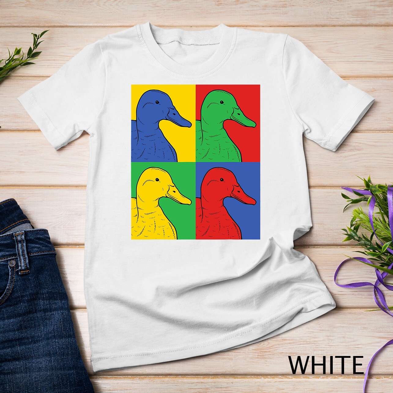 Mallard Pop Art T-Shirt - Retro Duck Tee Unisex T-shirt gallery