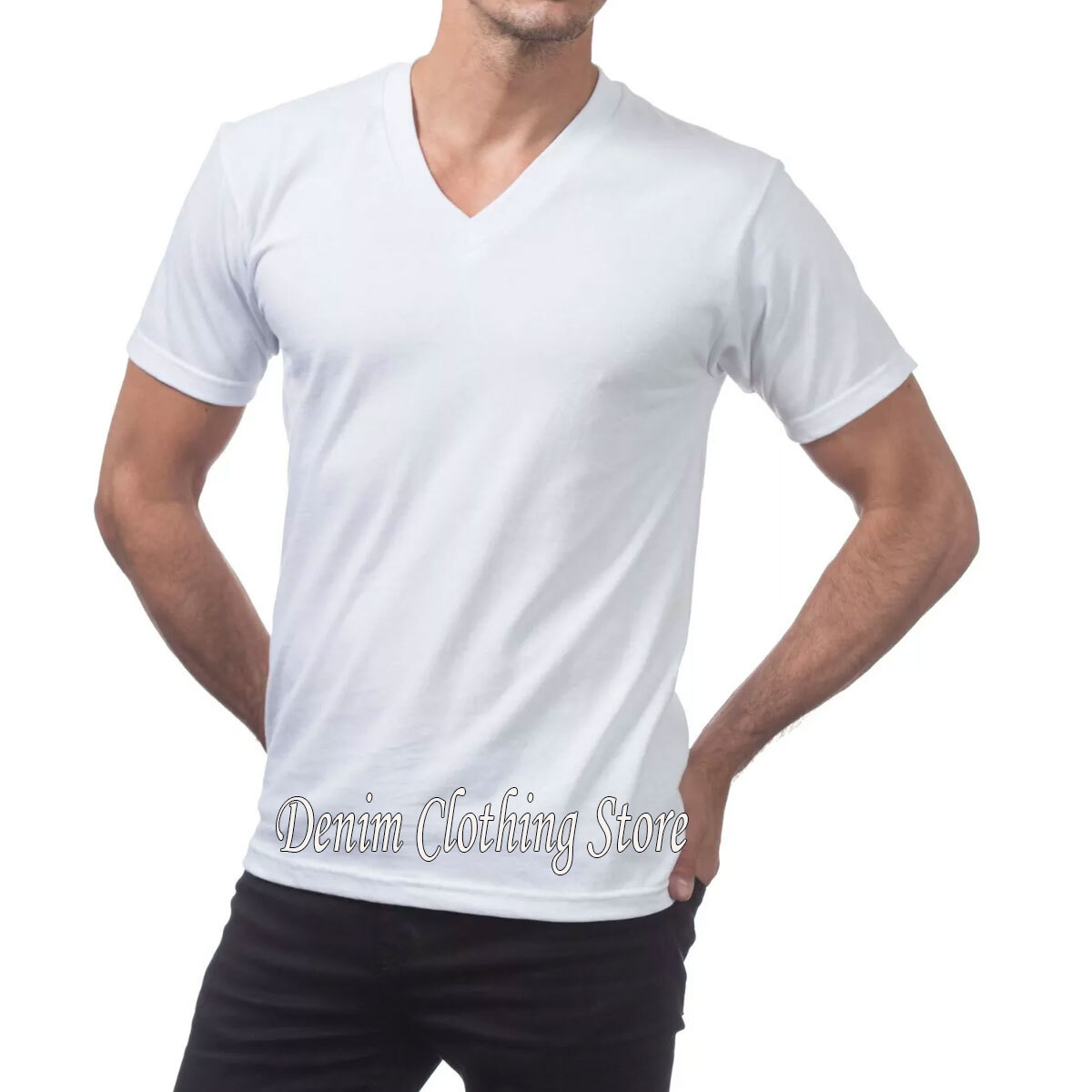 PRO CLUB V NECK T SHIRTS PLAIN MENS COMFORT SHIRT SHORT SLEEVE BIG AND TALL gallery