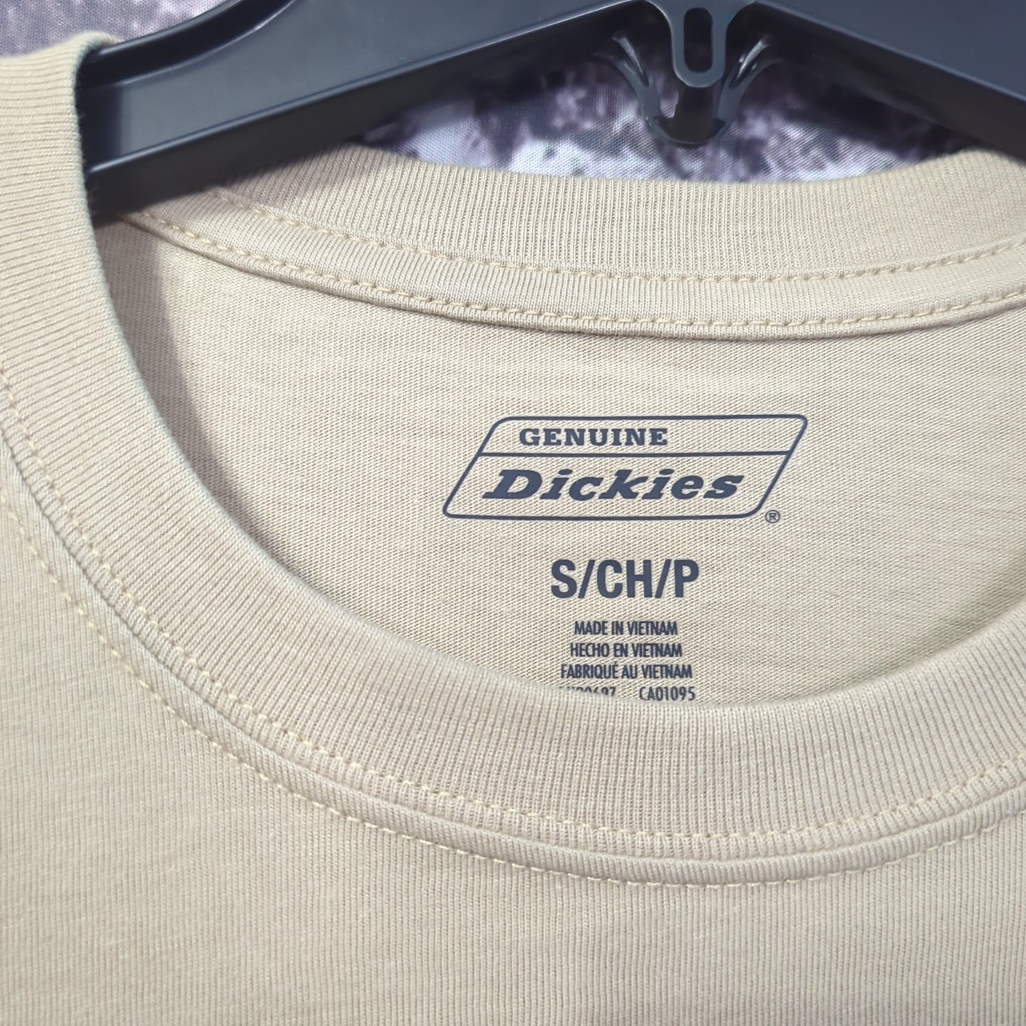 Genuine Dickies Graphic Logo Short Sleeve Men's Size S T-Shirt Light Tan NWT! gallery