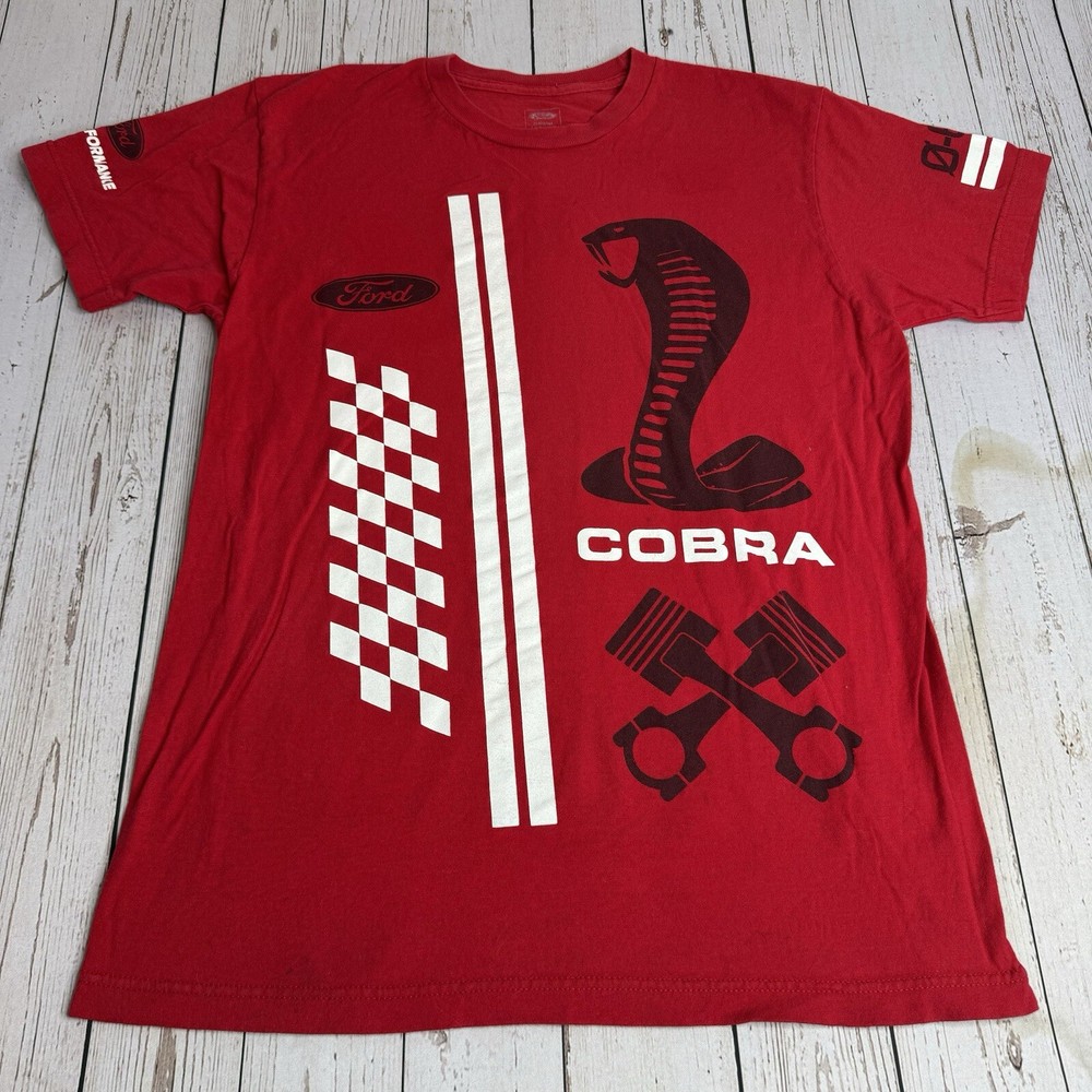 Genuine Ford Performance Merchandise Cobra Graphic T Shirt Mens Medium Red Tee