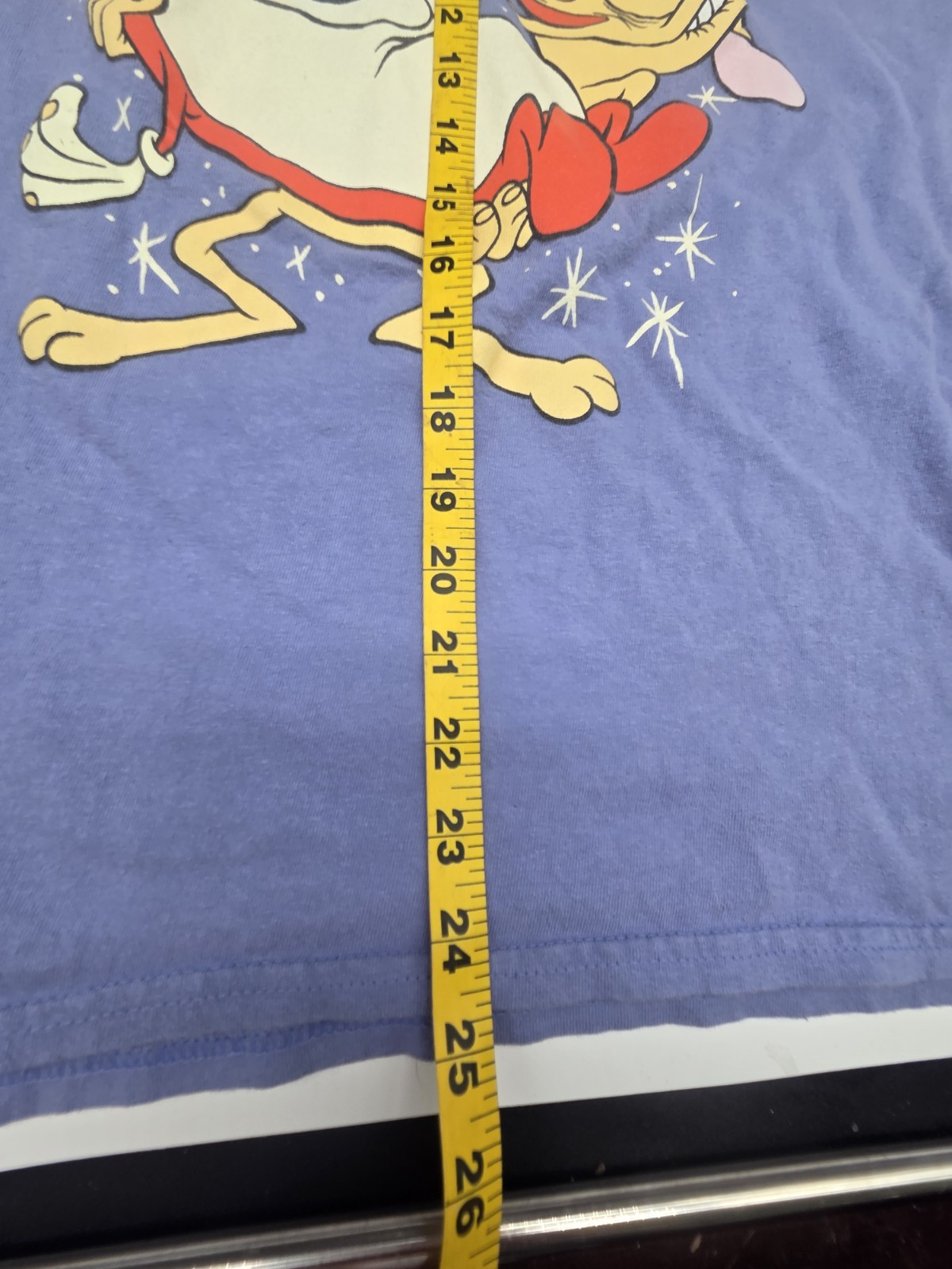 Ren And Stimpy Shirt Size Medium Periwinkle Blue Two Sided Print Design gallery