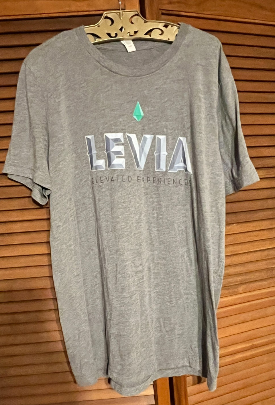 Canvas Bella Cannabis Men’s Graphic T-Shirt “LEVIA Elevated Experiences” Size L