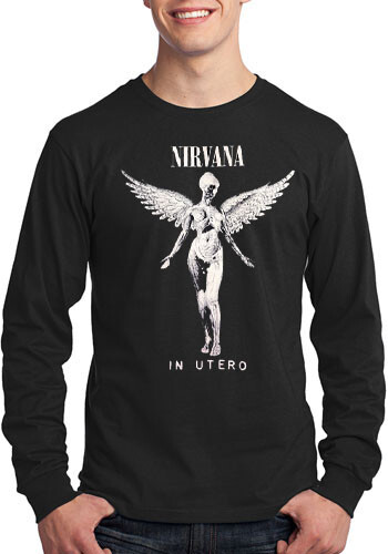 NIRVANA IN UTERO PUNK ROCK Men's Black Long Sleeve gallery