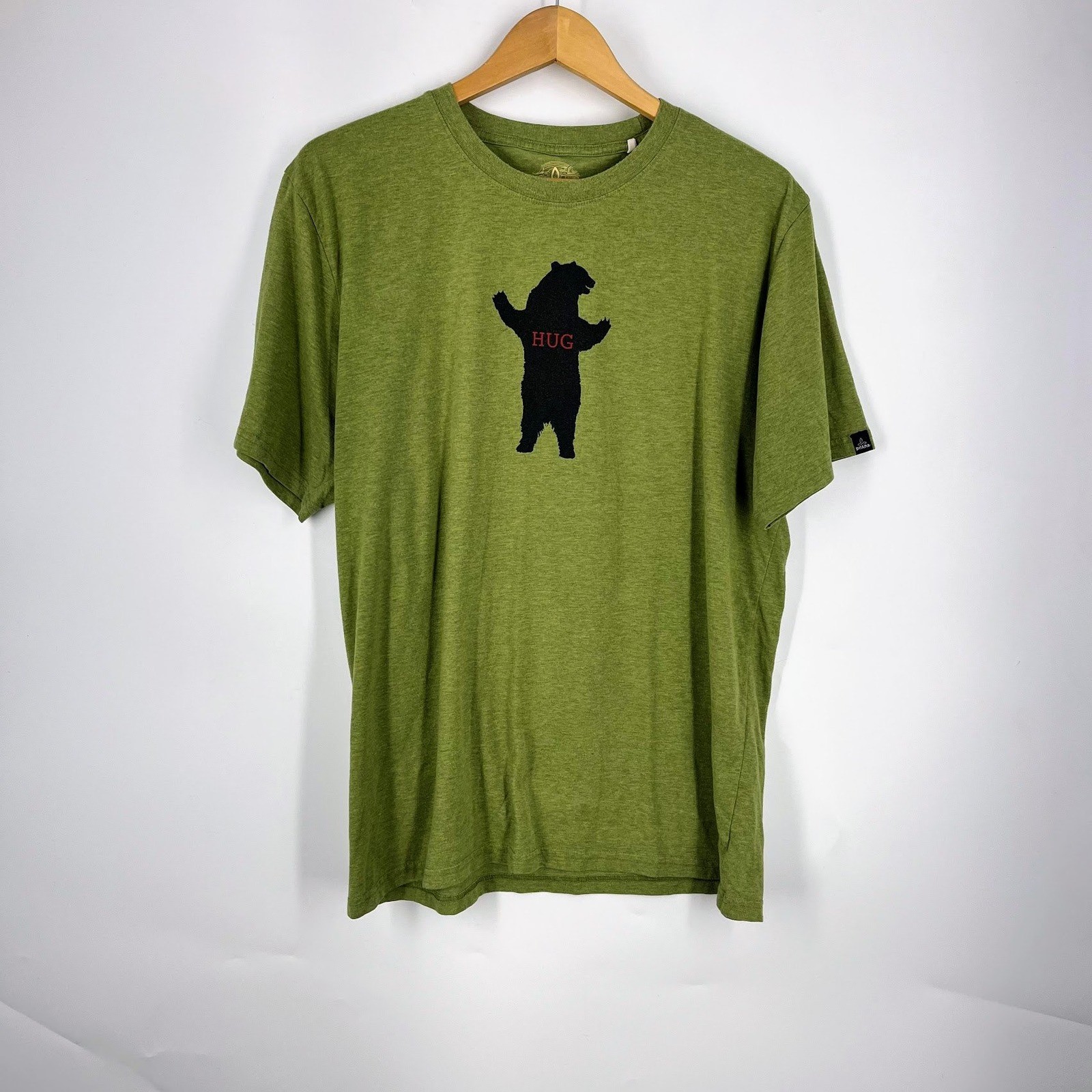 Prana Mens Bear Hug Graphic T-Shirt Short Sleeve Crew Neck Tee Size XL