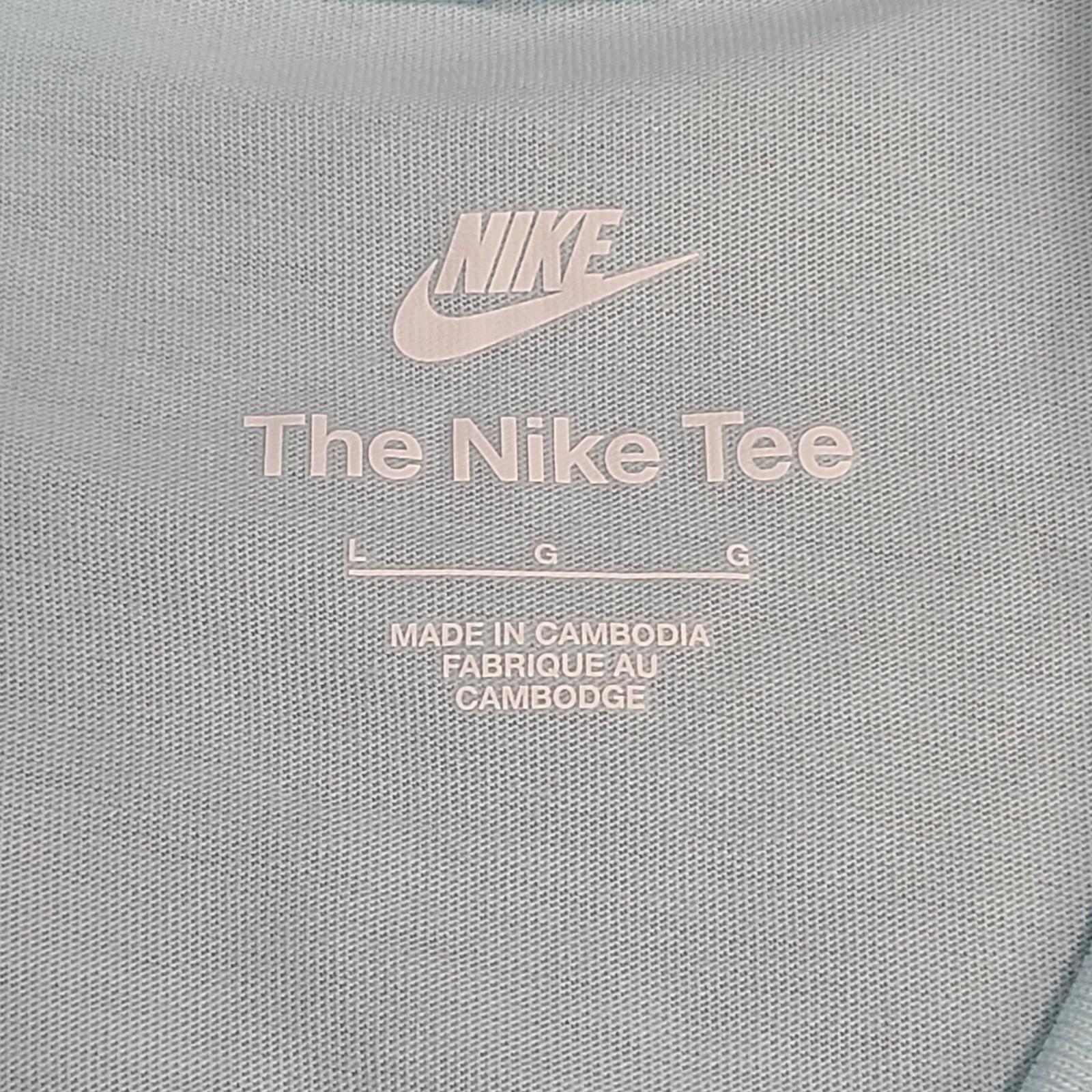 Nike Shirt Mens Large Sky Light Blue Swoosh Graphic Sportswear Cotton New Tee 44 gallery