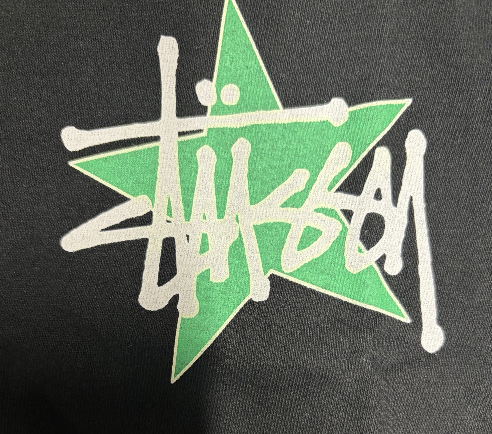 Stussy Shirt Star Tee Tshirt Black Size Medium NWT Double Sided Streetwear gallery