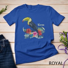 Retro Style Summer Tropical Flowers Leaf Birds Beach Toucans Unisex T-shirt