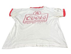 Vintage Second Annual Run For MS Coors Beer T Shirt Men’s Ringer Size 20”x22.5”
