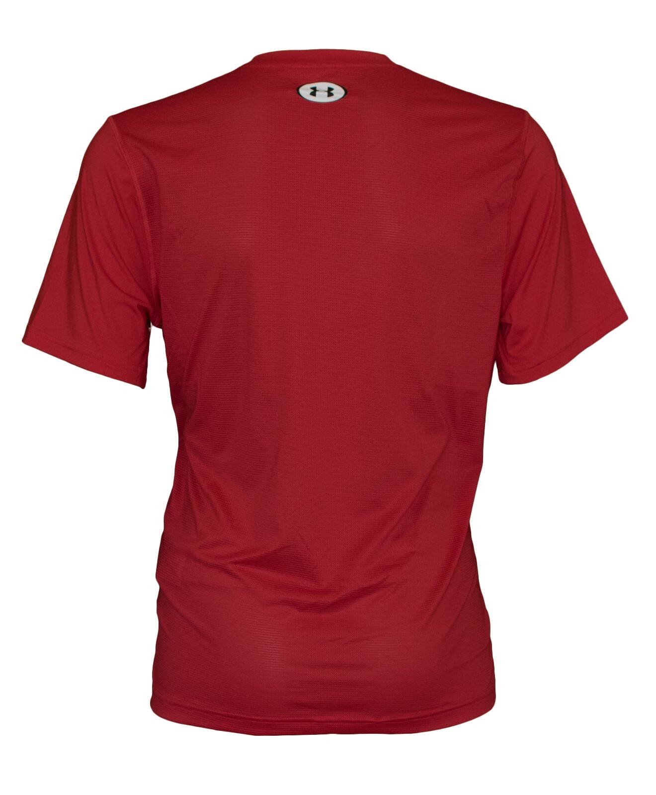Under Armour Men UA Logo Heatgear Sportswear Performance Gym Workout Red Shirt gallery