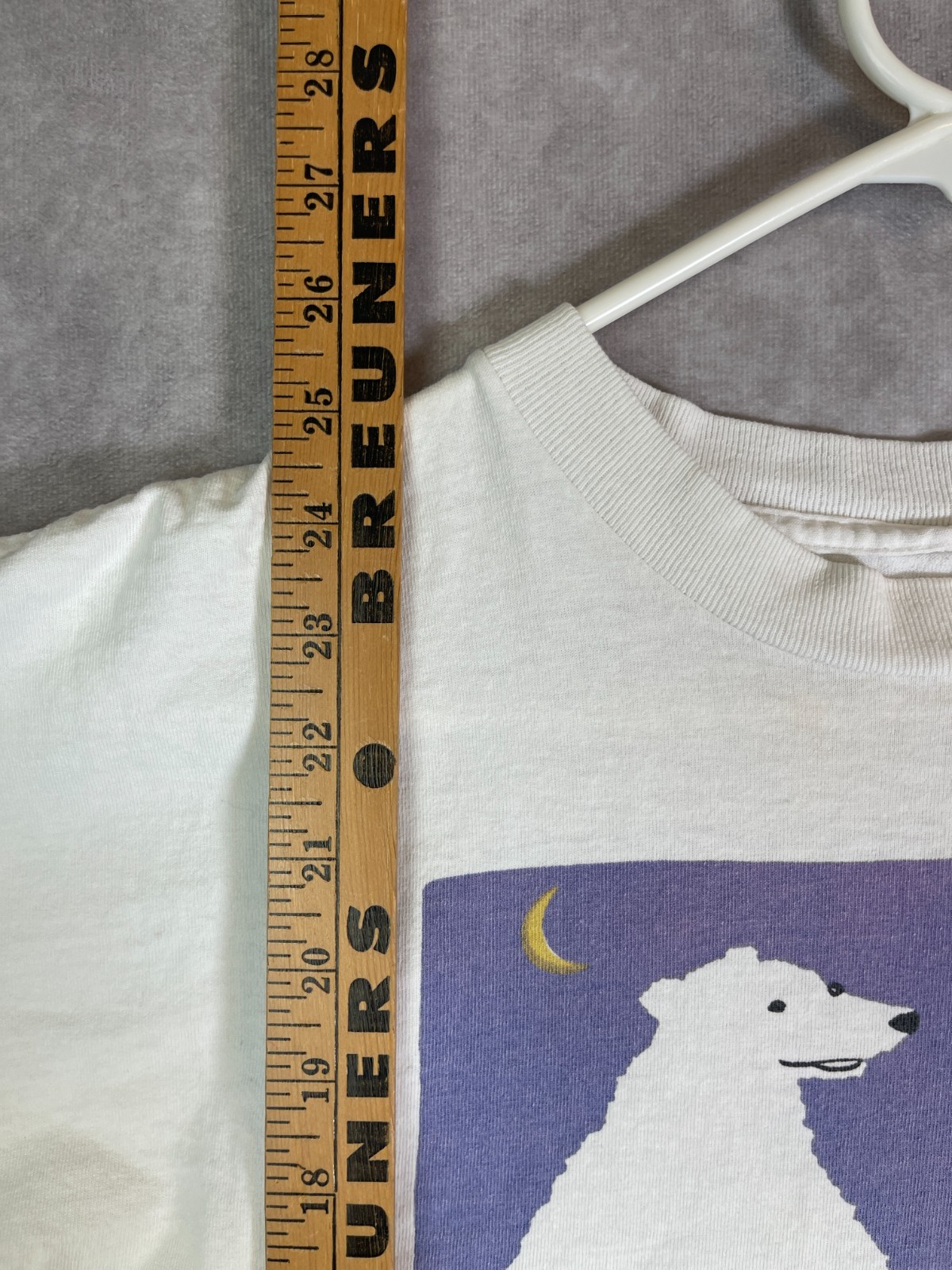 VINTAGE Polar Bear Shirt Adult Medium White Single Stitch Graphic Tee Art 90s gallery