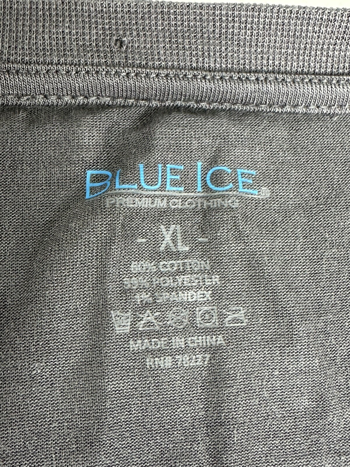 NWT Blue Ice Preminum Clothing Mens T-shirt Stretch Gray Short Sleeve Size XL gallery