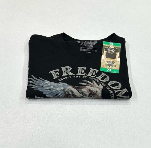 Galt Men's USA American Flag Freedom Its Not Free Graphic T-Shirt, Black, SizeXL gallery