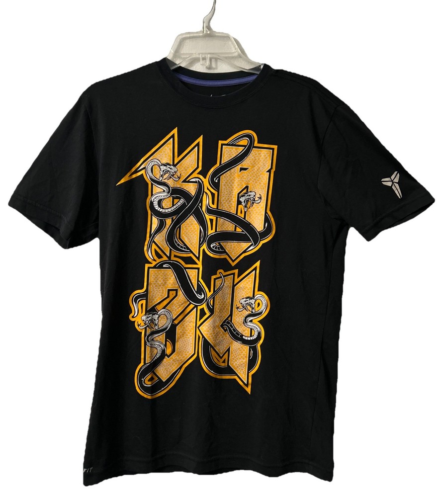 NIKE Kobe Bryant, Black Mamba NBA KB24 Dri-Fit T-Shirt Men’s Medium Black