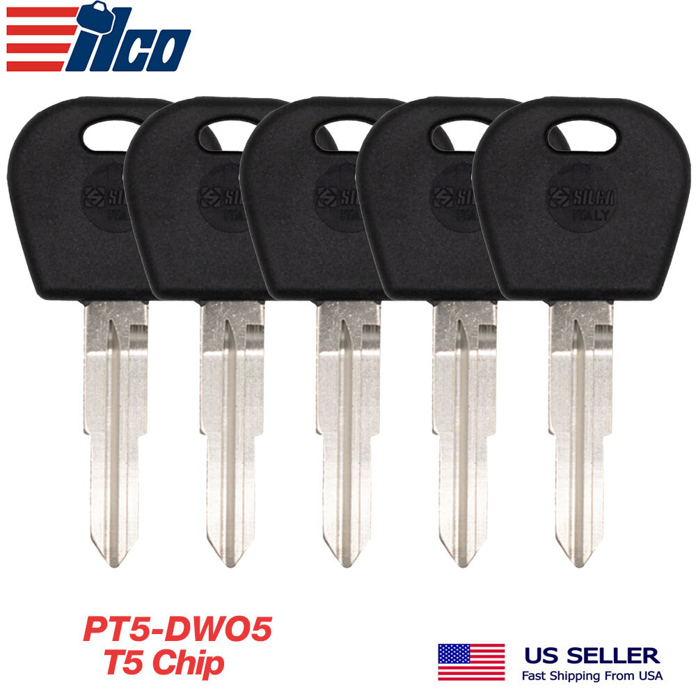 5X ILCO Transponder Key for Daewoo Leganza DWO5-PT5 With T5 Chip