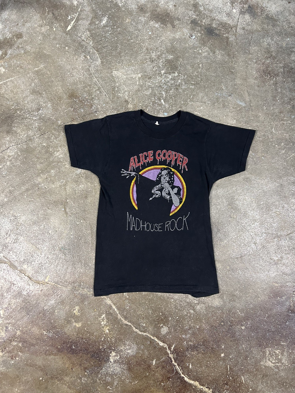 Vintage Alice Cooper T Shirt 1979 Tour Mad House Rock 70s 1970s Sz S