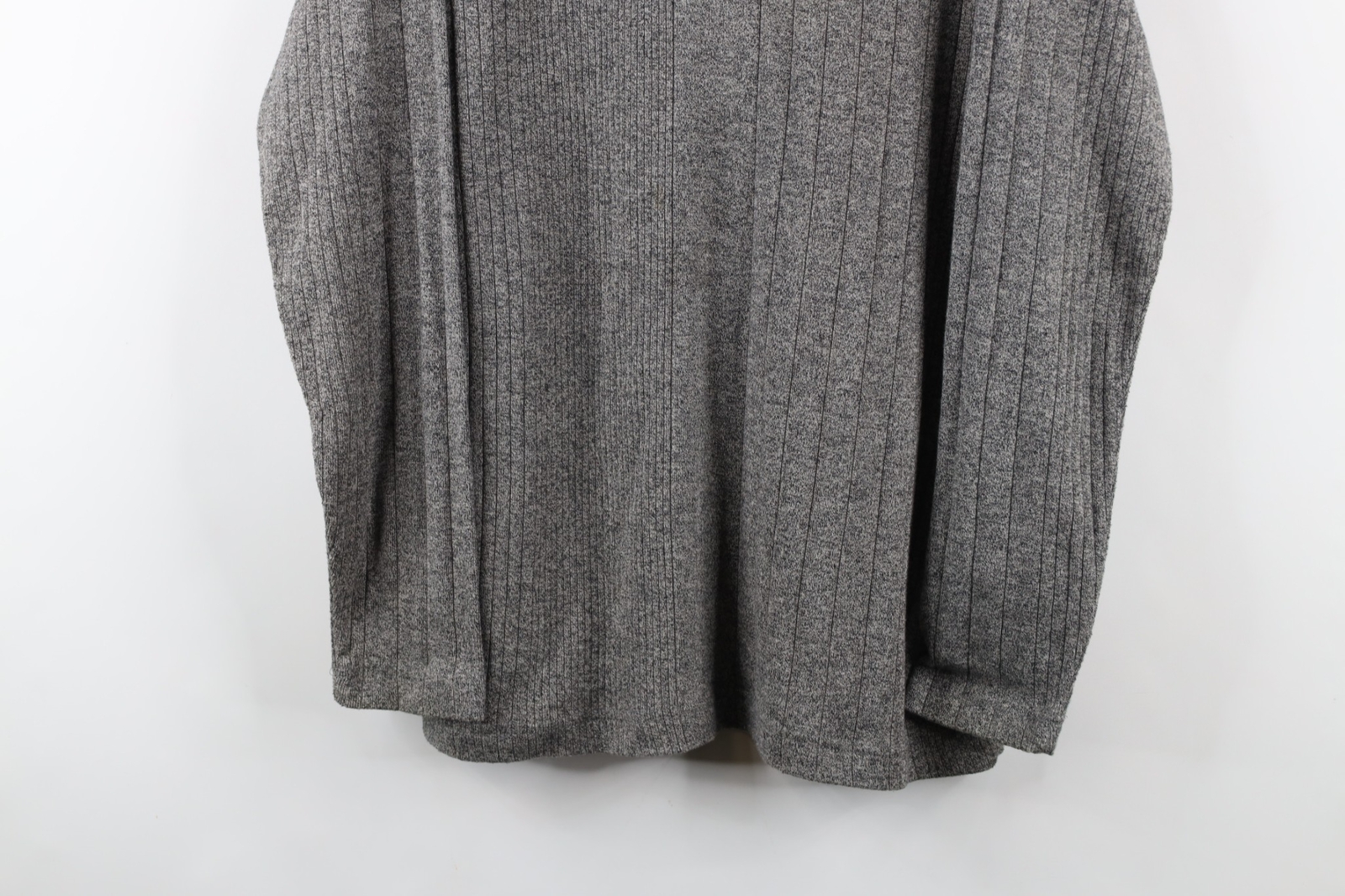 Vintage 90s Streetwear Mens Medium Blank Striped Ribbed Knit Long Sleeve T-Shirt gallery
