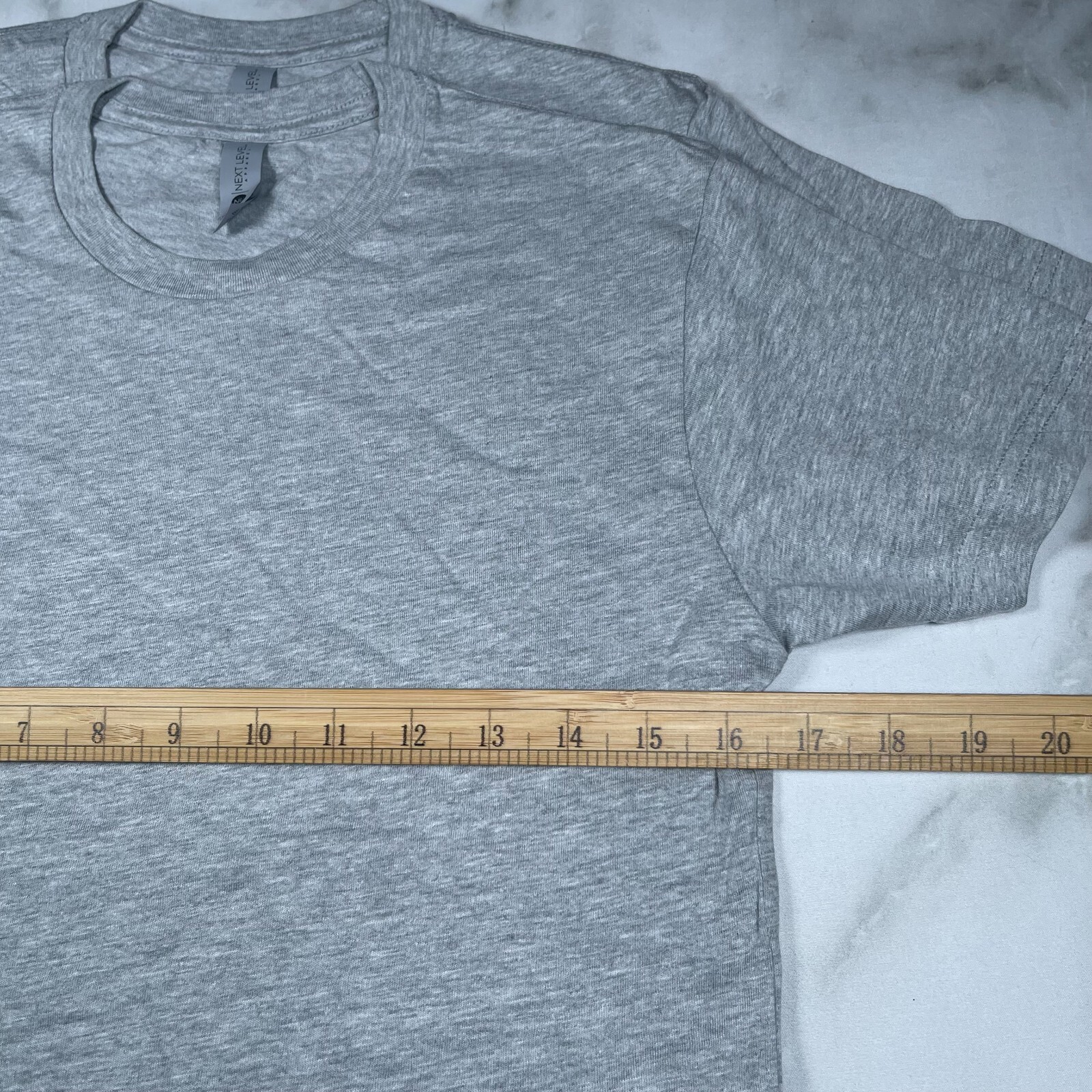 Lot of 2 Next Level Unisex Premium Gray TShirts Plain Super Soft US Size XS gallery