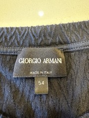 Giorgio Armani Men’s Black Knit Argyle Crew Neck Short Sleeve T-Shirt Size 54