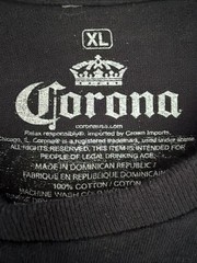 Corona Extra Men’s Black Relax Responsibly T-Shirt Authentic Beer T-Shirt SZ XL