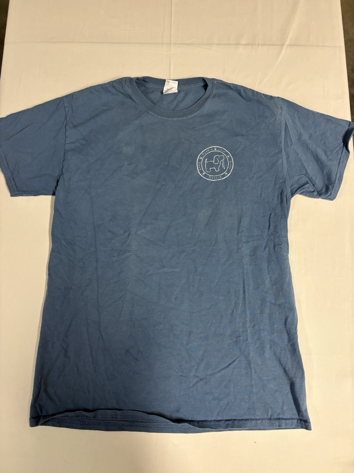 Puppie Love Dress Blue Marine Corps Dog Graphic T-Shirt Unisex Medium Blue gallery
