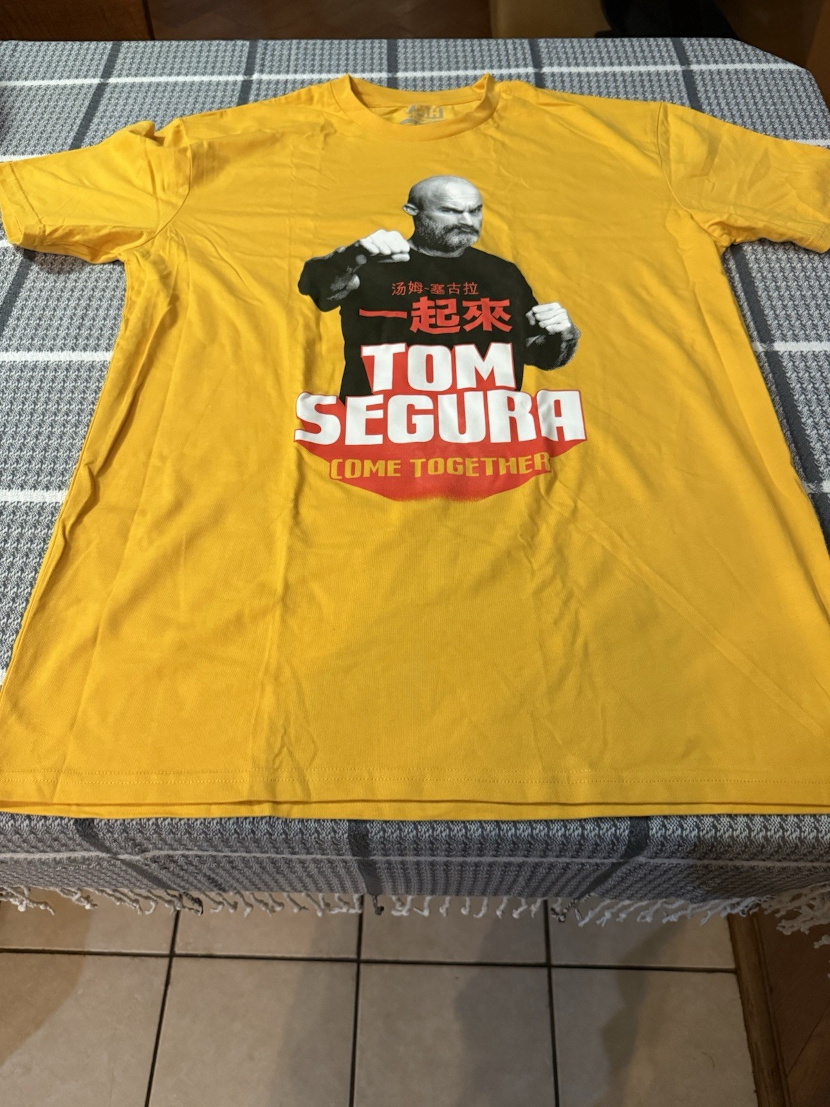 Tom Segura Come Together Tour Shirt Large Yellow YMH Studios Comedy Graphic Tee