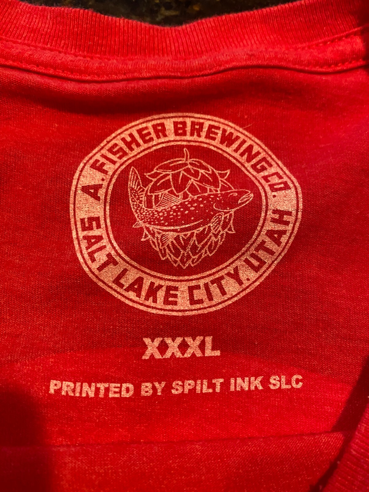 Fisher Brewing Company TShirt Mens 3XL Red Salt Lake City Crew Neck Short Sleeve gallery