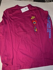 NWT Nike Peace Pack 1 HBR Long-Sleeve Men’s Pink T Shirt Sz S & M $40 DX1053
