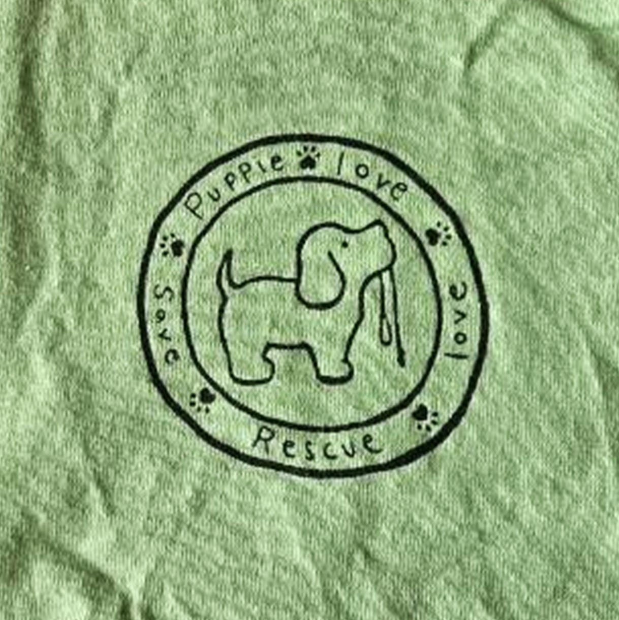 Puppie Love Save Rescue Love Pineapple Puppy T-Shirt, Green, Size Medium gallery
