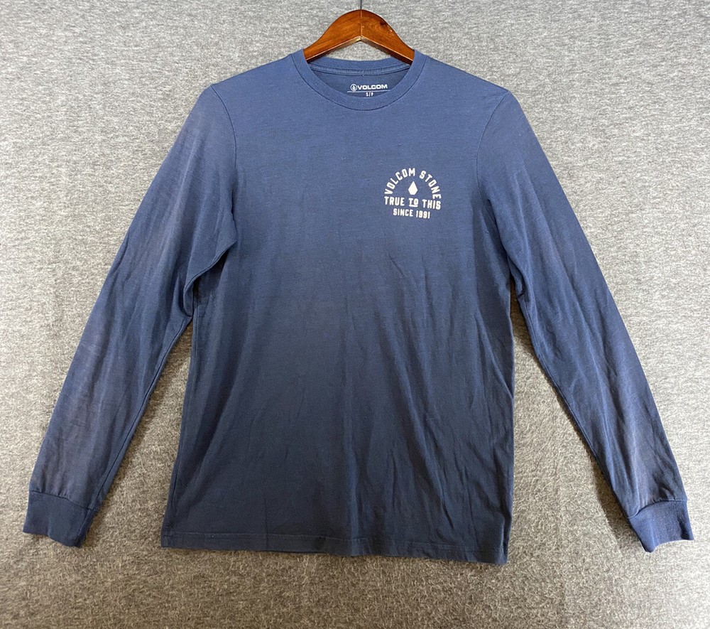 Volcom Stone Men’s Size Small Long Sleeve Blue White True To This Since T Shirt