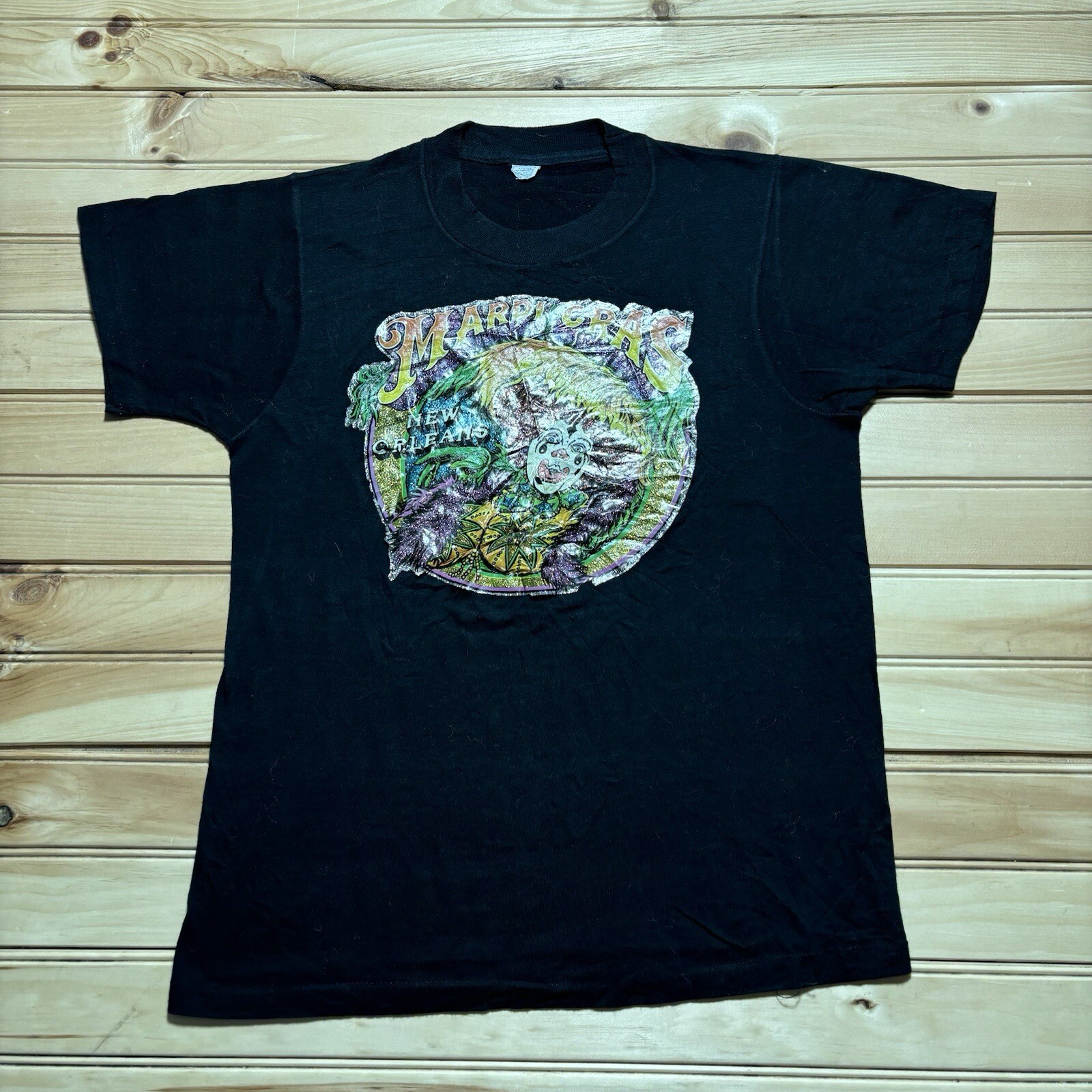 True Vintage 70s Mardi Gras New Orleans Bourbon Street Single Stitch Shirt – M