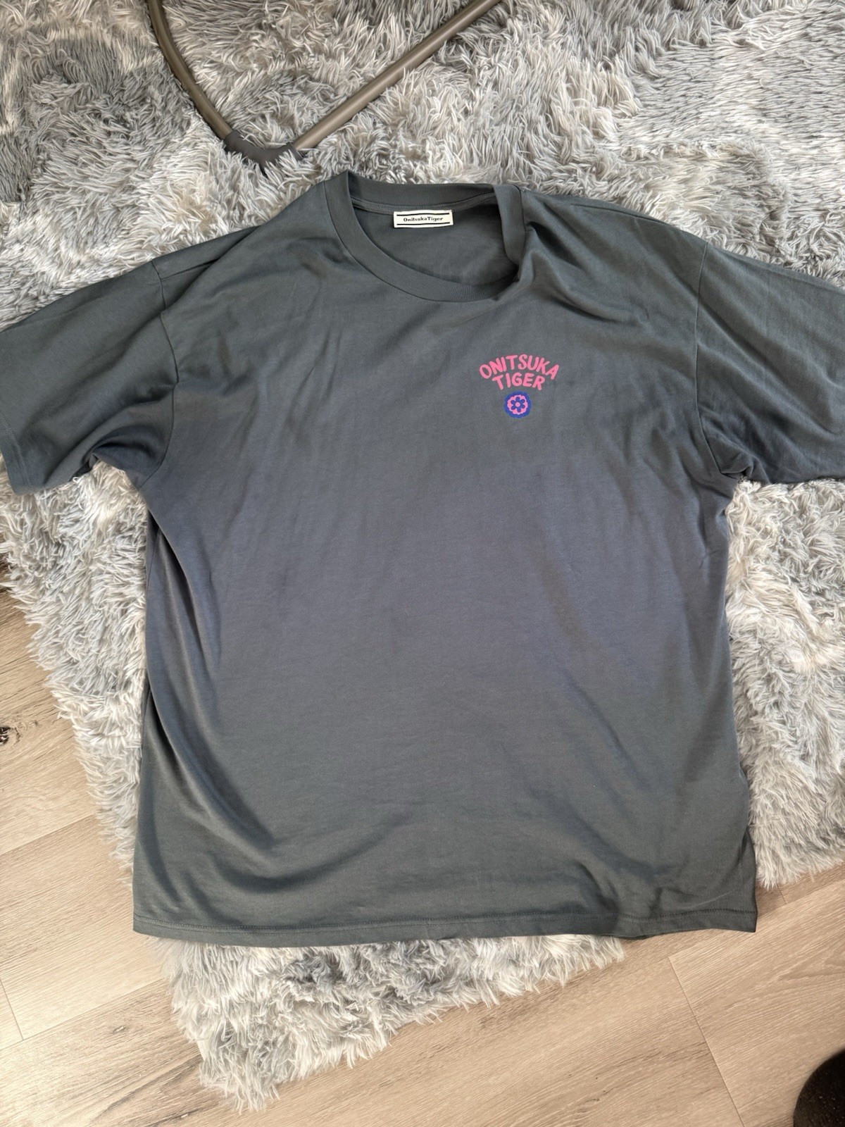 Onitsuka Tiger Men's T-Shirt Gray Graphic Print Cotton Crew Neck Short Sleeve L gallery