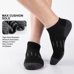 Men’s Athletic Ankle Socks Moisture Wicking Cushion Sports Running Low Cut So…