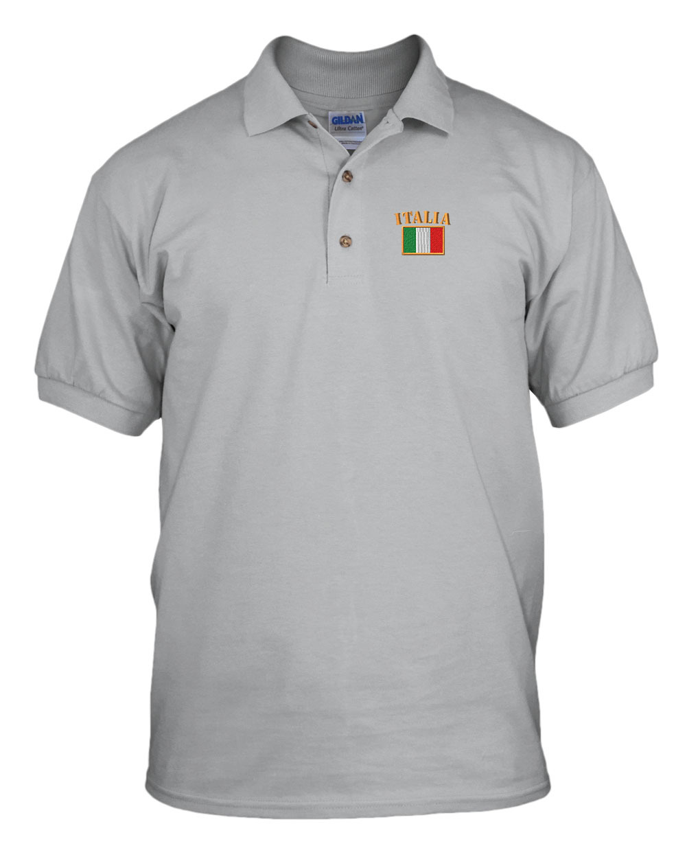 ITALIA FLAG Embroidery Embroidered Golf Polo Shirt gallery