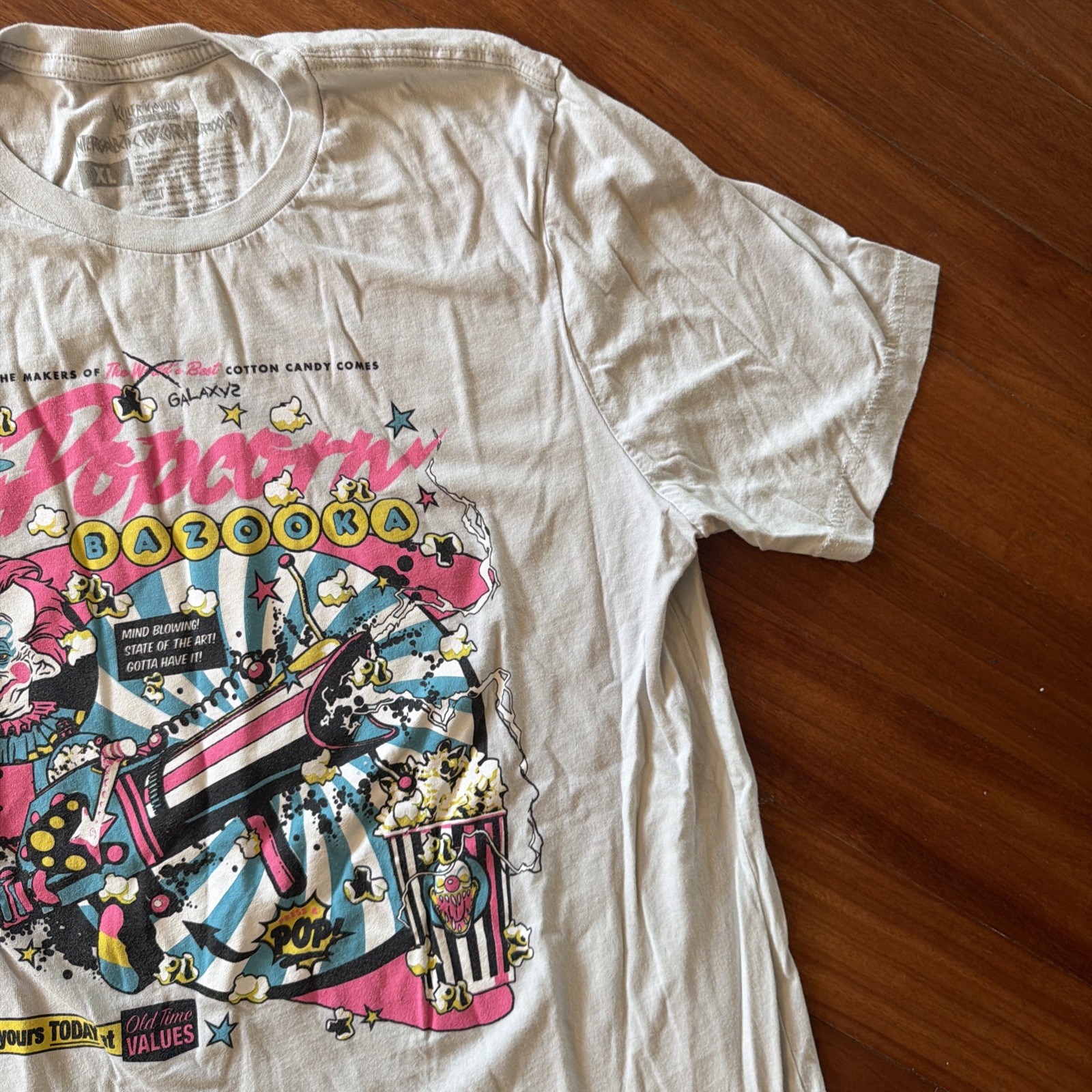 KILLER CLOWNS FROM OUTER SPACE Popcorn Bazooka Fright Rags Shirt XL Horror gallery
