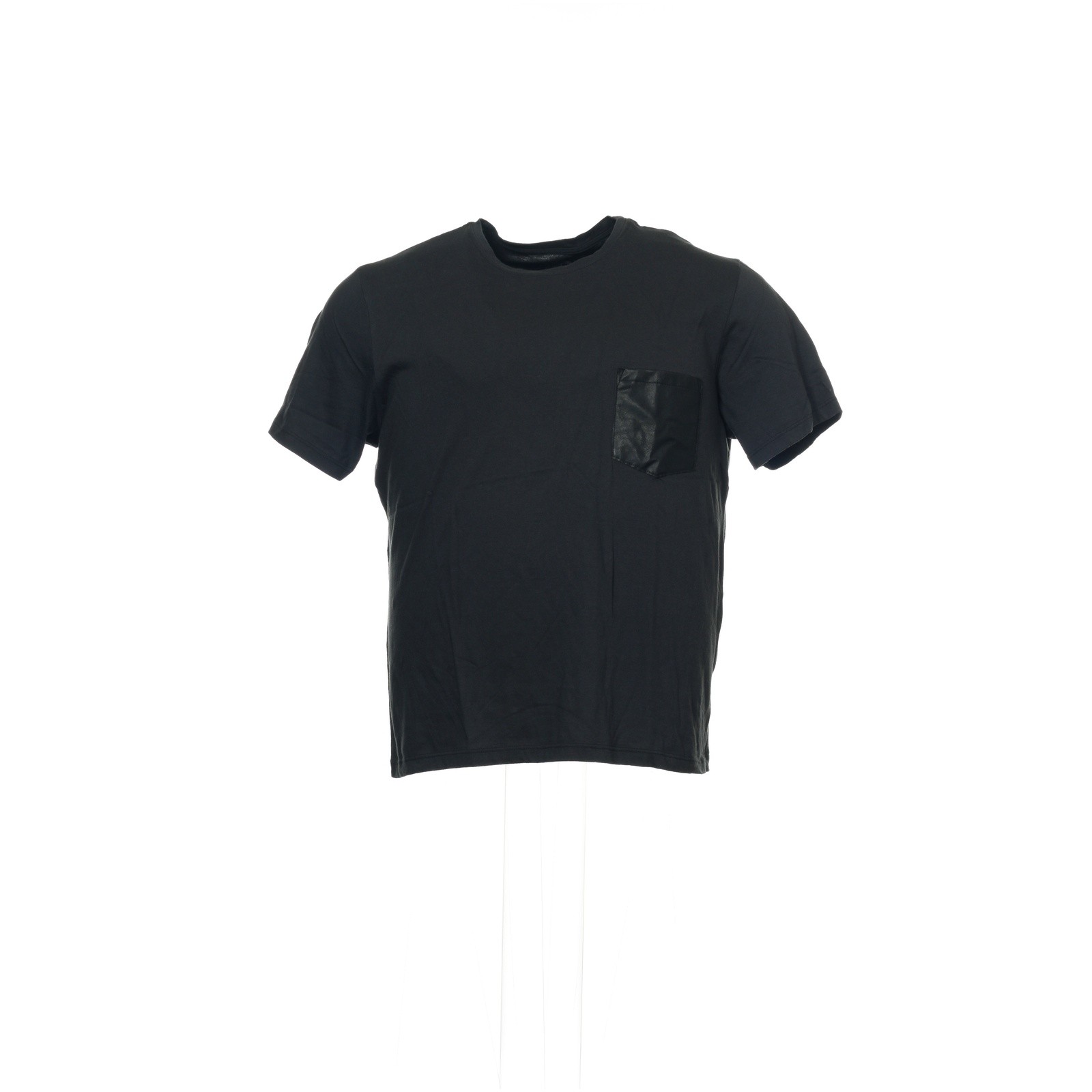 Supima Collection by Majestic Mens T-Shirt XL Black 100% Cotton Solid Crew Neck