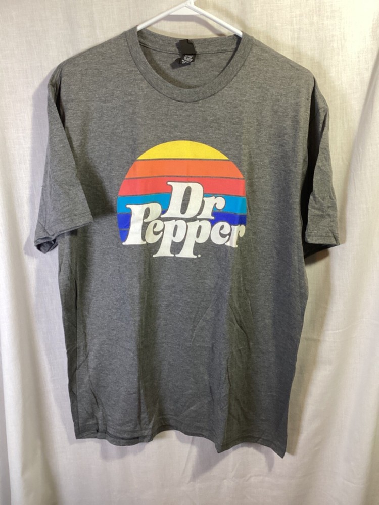 Dr Pepper (Sunset) Gray Large Polyester Blend New T Shirt T20