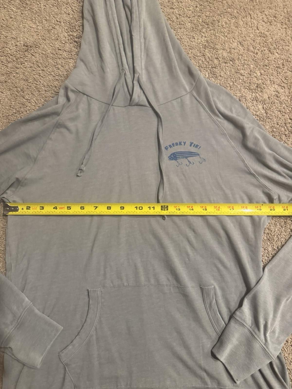 NWT Freaky Tiki Surf Shack Clearwater Beach FL Hood Long Sleeve Shirt Size M gallery