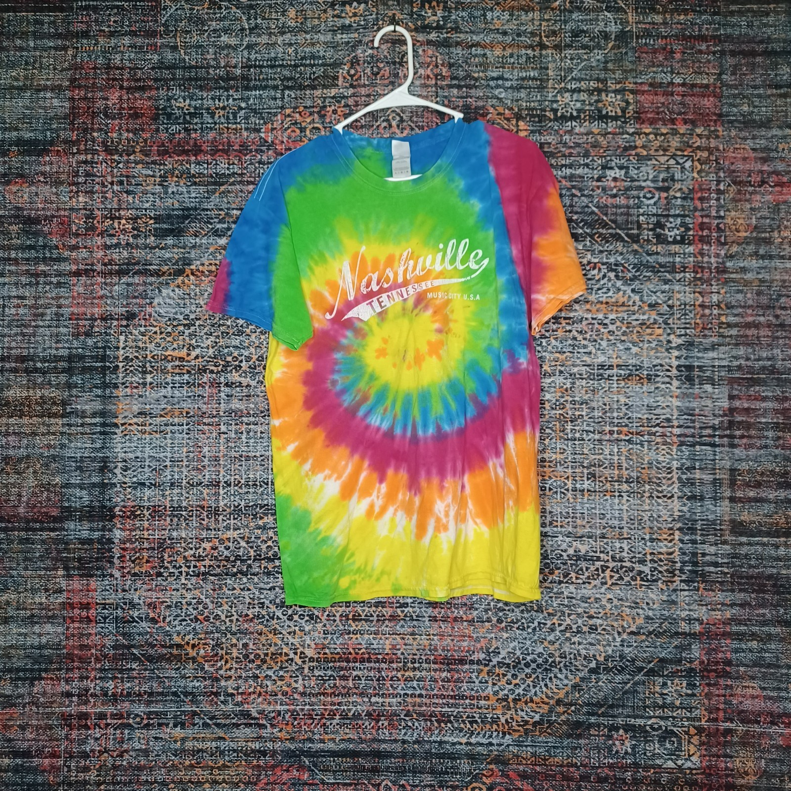 Colortone mens colorful Nashville TN tiedyed tee shirt L gallery