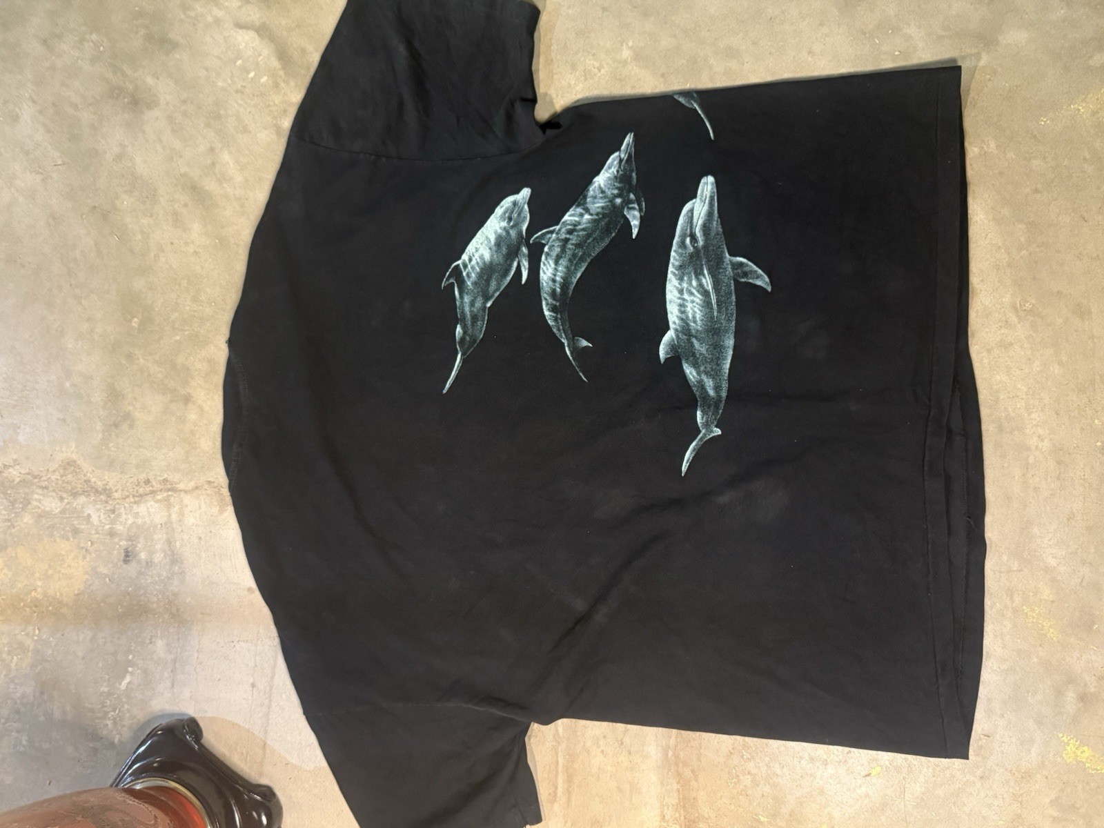 Vintage 90s Greenpeace Let Them Live Dolphin T Shirt XXL USA Made Single Stitch gallery