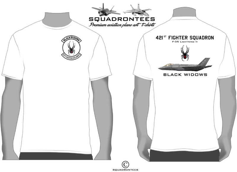 421st Fighter Squadron Kiss of Death Squadron T-Shirt D3, USAF Licensed Product