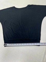 SLOUCHY BLACK 1 ORGANIC SIMTEX DOLMAN TEE LONG SLEEVES BLACK COLOR XS LOT 72PCS