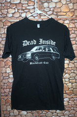 Black Craft Cult DEAD INSIDE Hearse White Black Small T-Shirt Occult Goth Y2K