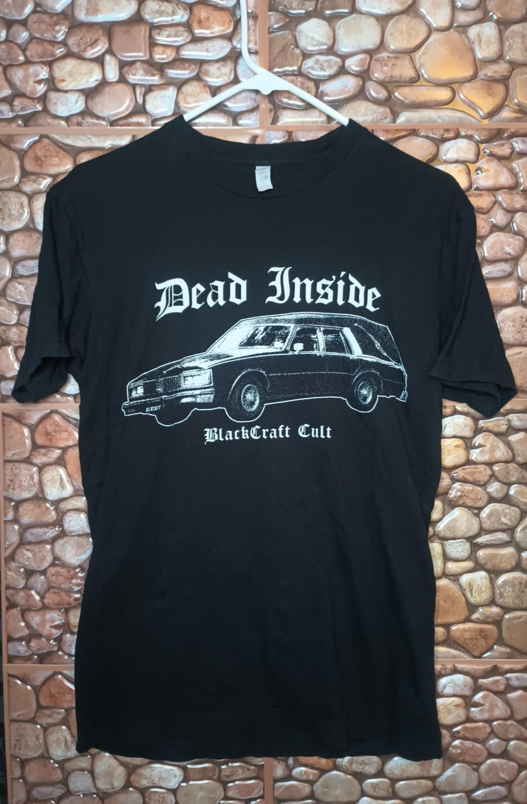 Black Craft Cult DEAD INSIDE Hearse White Black Small T-Shirt Occult Goth Y2K gallery