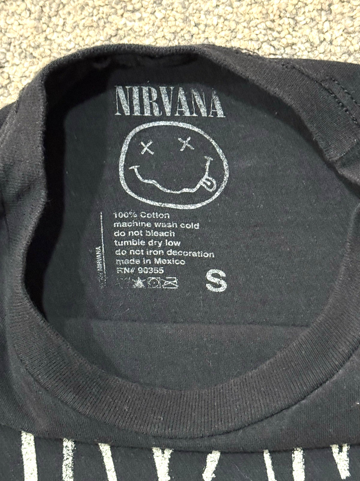 Nirvana In Utero Graphic T-Shirt Official Licensed Black Band Tee Small gallery