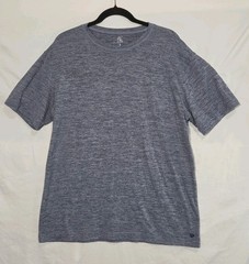 Rhoback Tailwind Performance Tee Large Heather Blue Golf Athleisure Minimalist